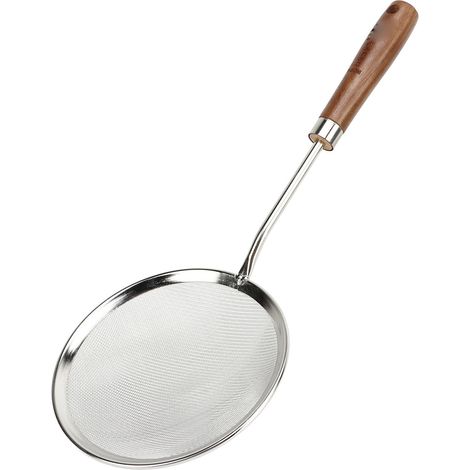 Passoire à huile, filtration efficace, facile à utiliser, cuillère à mailles fines pour graisses, sauces et mousses. (1/5)