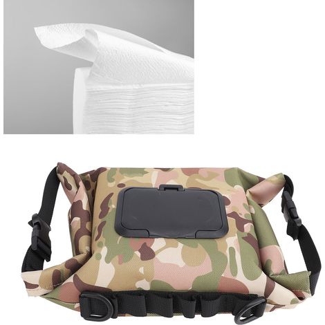 Feuchttuchspender mit Zubehörhalter für Reisen und Camping – großes Canvas-Modell in Tarngrün für Büro, Auto und Zuhause (1/5)