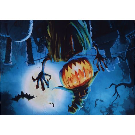 Tapisserie murale décorative amusante, rideau de tapisserie pour Halloween, fête ou chambre à coucher, 230 x 180 cm / 90,6 x 70,9 pouces (1/5)