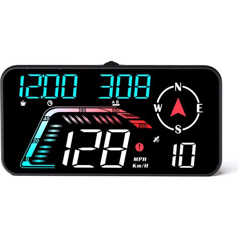 Tachimetro, visualizzazione automatica di ora e velocità, display head-up per auto, applicabile a tutti i veicoli