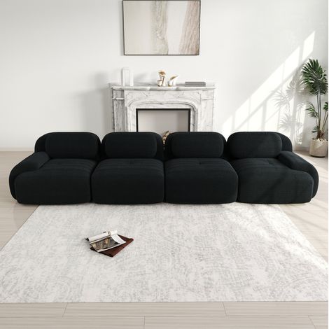 Sofá modular de pana sin montaje para salón OKMYHOME (1/5)