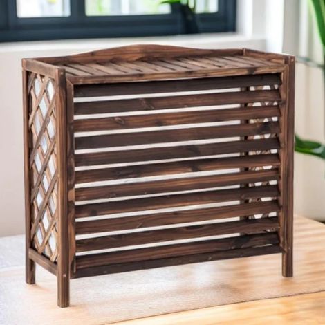 Copertura Condizionatore in Legno per Esterno 80x47x77 cm - Protezione Unità 9-12 BTU (1/3)
