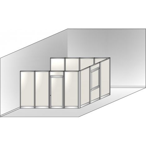 Box Modulare 3 Lati in Alluminio e Vetro Opale - 4x3 m Colore Bianco Puro RAL 9010 - ITALFROM (1/5)