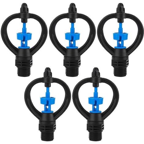 5Pcs Universal Garden Irrigation Spray Nozzle Plastic Lawn Sprinkler G1/2 Male Thread (1/4)