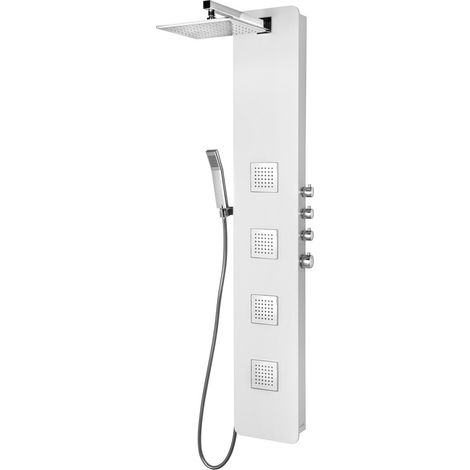 Panneau de douche thermostatique SPIRIT SQUARE 250x1550mm, blanc (1/5)