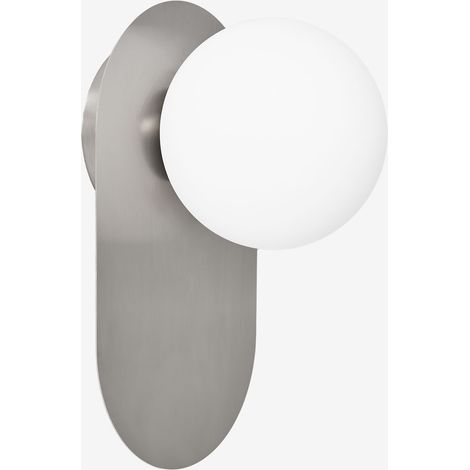 Aplique de pared en acero inoxidable y cristal Nacariel SKLUM       