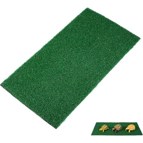 Plateforme flottante en gazon synthétique avec tapis de gazon artificiel 25 x 50 cm pour reptiles et aquariums aménagés et repos des tortues (1/5)