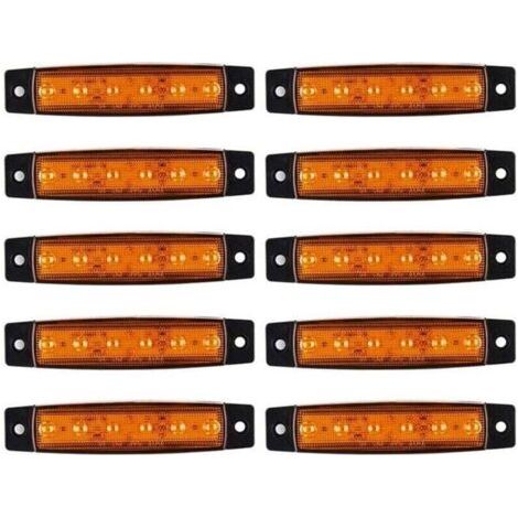 QORVA-Feux de Position Camion 10PCS LED Feux De Signalisation Latéraux Feux de Gabarit Latéraux DC 12V LED Feux De Position CôTé Lampe Accessoires De Camion pour Bus Camions, Remorques