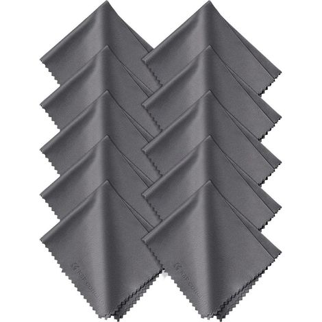 10-teiliges Mikrofaser Reinigungstuch Set 15x18cm für Kamera Objektiv Brille (1/5)