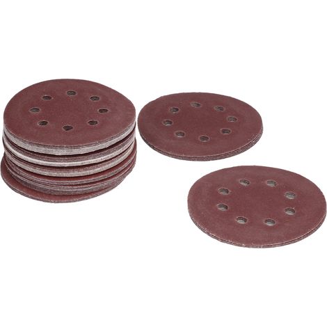 Ortviai Disques abrasifs ronds 5 pouces avec système velcro, 125 unités, grain 60-240, carbure de silicium (1/5)