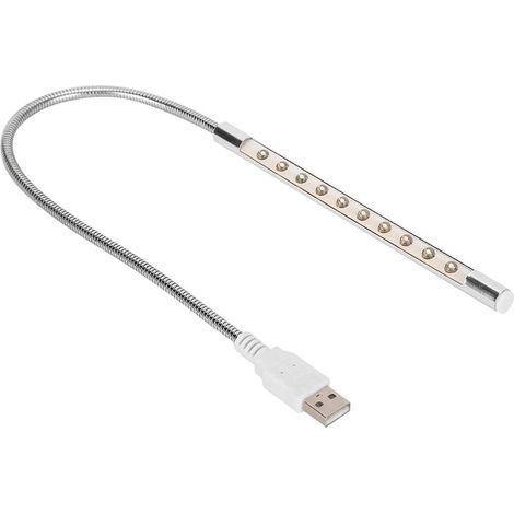 lámpara para teclado, 10 LED, cable flexible, bajo consumo de energía, para portátil, uso doméstico. (1/5)