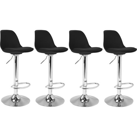 Set di 4 sgabelli da bar KARL design nero