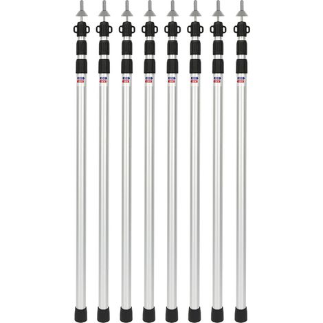 Jiubiaz 8 piezas de postes telescópicos para tienda 88–234 cm, altura regulable y conexión fluida para carpa
