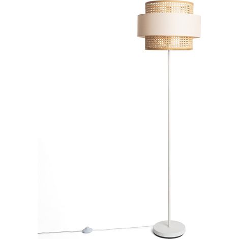 Stehleuchte aus Metall und Stoff Amaia Beige (1/5)