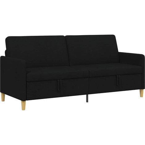 Sofá con almacenamiento Negro 192 x 78 x 87 cm Poliéster vidaXL