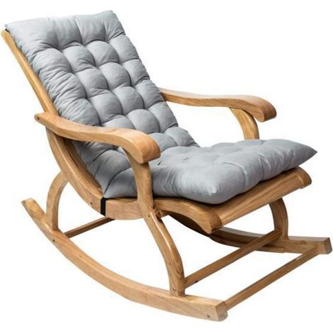 Coussin pour fauteuil à bascule, coussin pour fauteuil de jardin à dossier haut, coussin d'assise pour chaise de terrasse extérieure - 120 x 50 x 12 cm (1/3)