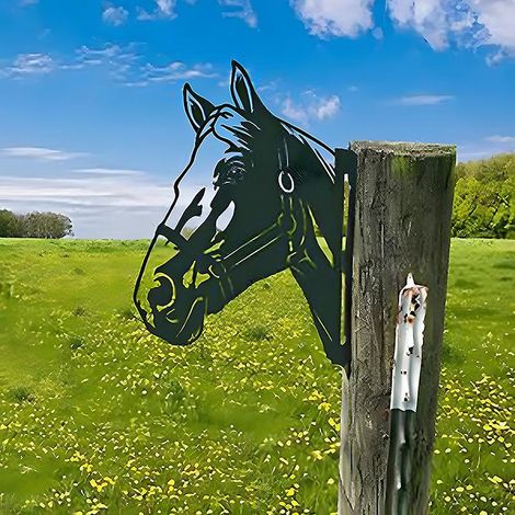 cheval Ornements De Jardin En Mtal Pour Cltures, Dcorations D'extrieur Et De Maison, Animaux, Dcoration De Jardin, Sculptures, Silhouettes En Font (1/5)