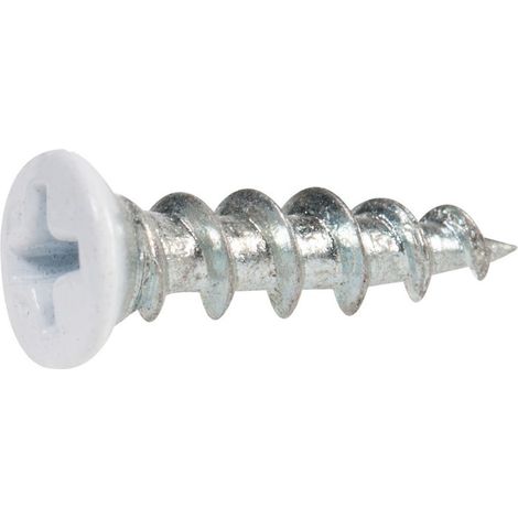 Vis menuiserie PVC - Scell-it - Tête laquée blanche - Acier zingué - 4,2 x 25 mm - Boîte de 1000 (1/7)