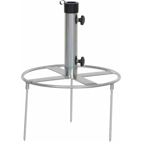 Rasendorn galvanisiert Ø 40 cm mit Kunststoffadaptern für Schirmstöcke Ø 48/38/32 mm (1/5)