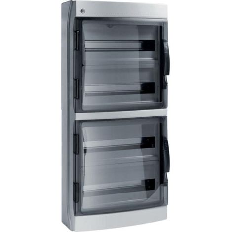 Centralino ip65 72 moduli portella fumè linea pablo grigio ip65 72 gri bocchiotti b06528 (1/2)
