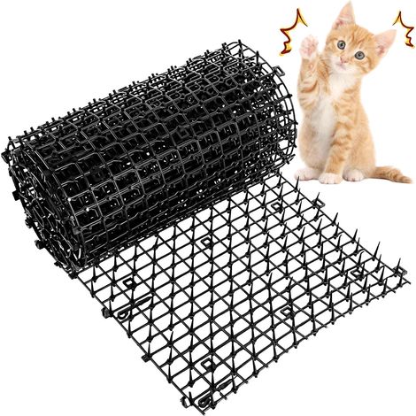 Repulsif Chat Exterieur et Interieur Rouleau 30x200cm, Tapis Exterieur à Pic Anti Chat Découpable, Protection Continue pour Cloture Jardin Exterieur et Balcon, Repulsif Chien Efficace (1/5)