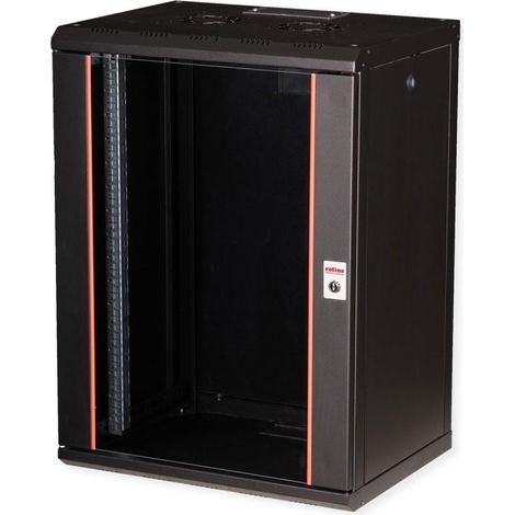 Roline ROL-19U Wandschrank schwarz 16U robustes Metall