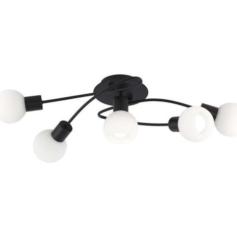 Lámpara a techo 5 luces Vera negro mate, 20cm(alto) 66cm(ancho) 21cm(largo) (1/2)
