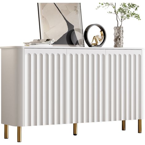 Buffet - 135 cm - MDF - blanc (1/5)