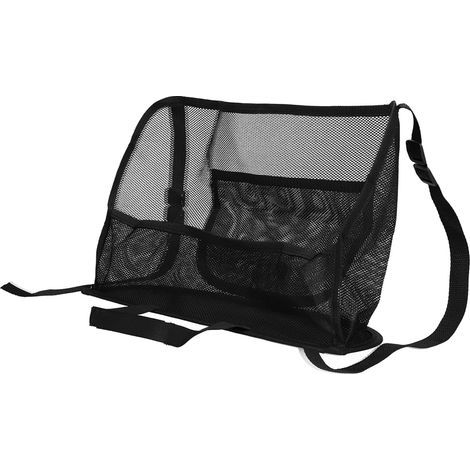 CCYKXA Black Car Net Pocket, Universal Car Net Pocket Handbag Holder Between Seats, Mesh Storage Bag Organizer, Pet Barrier for (1/5)