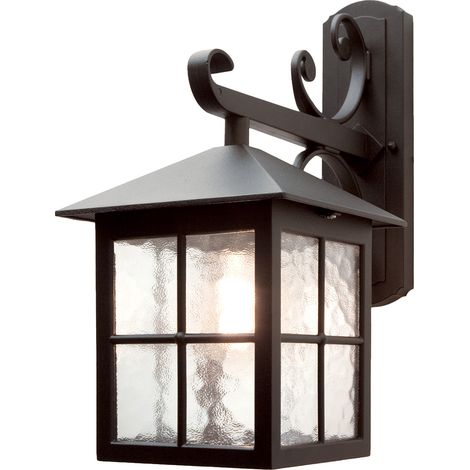 Elstead Winchester - Lanterna da parete per esterni 1 luce con luce nera IP43, attacco E27 (1/5)