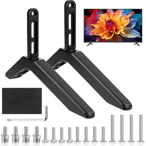 Pied TV Universel, Pied de Tele pour Téléviseurs de 32 à 65 Pouces, Support TV sur Pied Compatible avec Samsung, LG, TCL, etc. Écrans Plats, Incurvés (1/5)