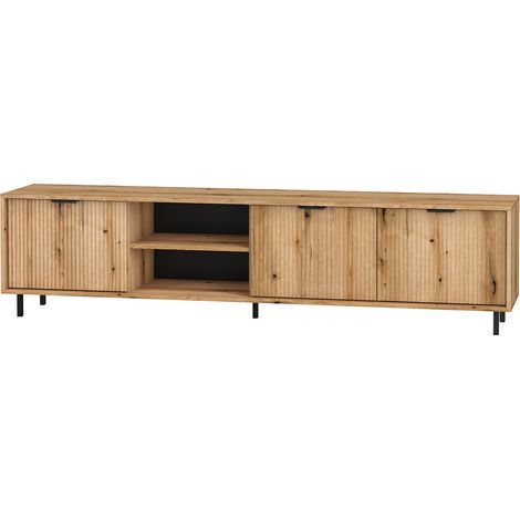 Meuble TV 3 portes 200 cm Soly Bois (1/5)