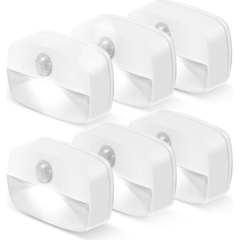 Induktions-Nachtlicht für den Innenbereich, batteriebetriebenes Klebe-Nachtlicht, geeignet für Flure, Treppenhäuser, Badezimmer, Kleiderschränke und Schlafzimmer. (1/4)