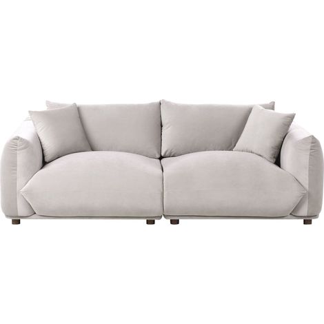 Sofa 3 Seater LUVOS Velvet Taupe