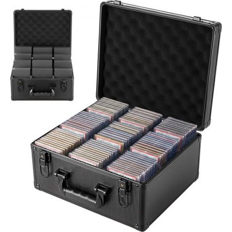 Boîte de Rangement Carte Gradée 180 PSA 3 Rangées Mallette à Serrure,pour Cartes de Sport et Collection,Capacité 120 SGC 100 BGS 520 Toploaders 999+ Cartes en Vrac,avec 2 Clés,12 Séparateurs (1/3)