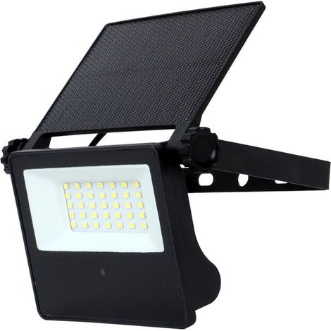 Lampada Faro Led Slim Con Pannello Solare Monocrystalline 10W 1300LM 4000K IP65 Sensore Movimento Microonde