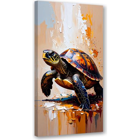 Tableau déco Tortue mer océan nature 40x80 (1/4)