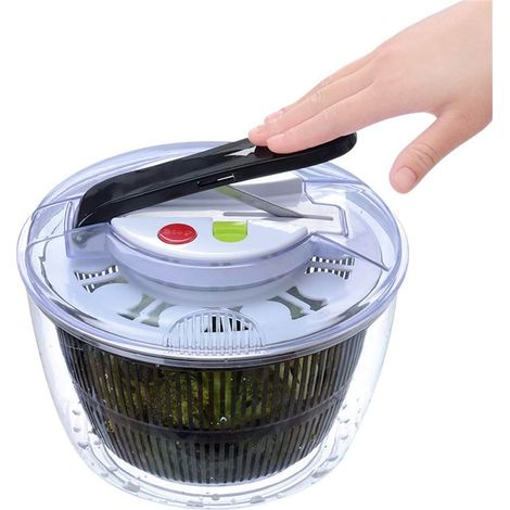 Salatschleuder, Gemüse und Salate mühelos abtropfen lassen, BPA-freier Kunststoff, schnell trocknend, Schüssel für leckerere Salate, schnelle Essenszubereitung