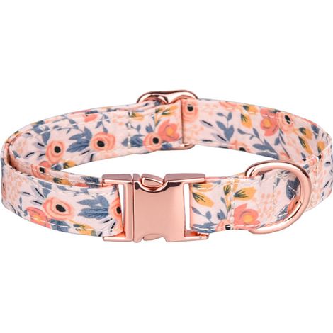 Collar para perro, hebilla metálica, ajustable, tejido resistente, tallas pequeña, mediana y grande. (1/5)