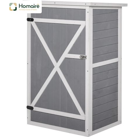 HOMAIRE Gartenhaus Gerätehaus Tanne Schwarz+Grau+Weiß (1/5)