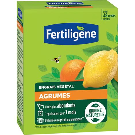 Engrais Végétal Agrumes, Plantes Méditerranéennes 1,2 kg - des Fruits Plus abondants - Seulement 1 Application en 3 Mois - Jusqu'à 48 Arbres - Produit 100% Naturel avec zéolite (1/2)