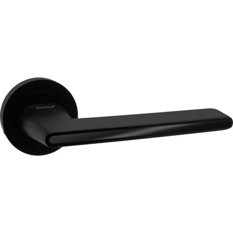 DOMINO Poignée de porte ONYKS R Noir Poignée Sans rosace Noir (1/5)