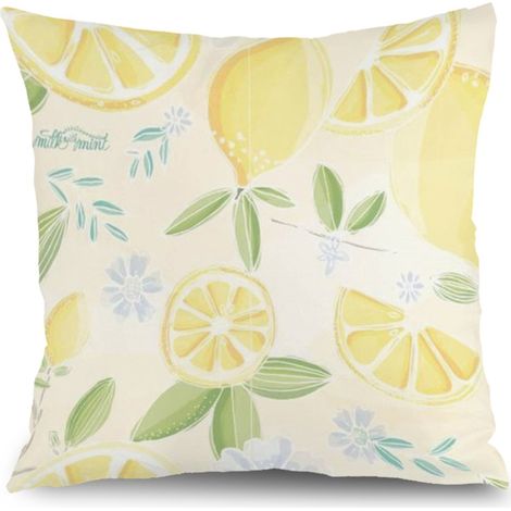 Housses de coussin plantes fleurs, décoration salon jardin style ferme,50×50cm (1/5)