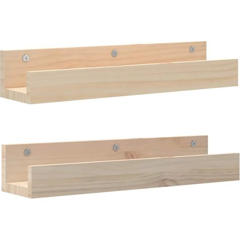 Maison Exclusive - Wandregale 2 Stk. 50x12x9 cm Massivholz Kiefer (1/5)