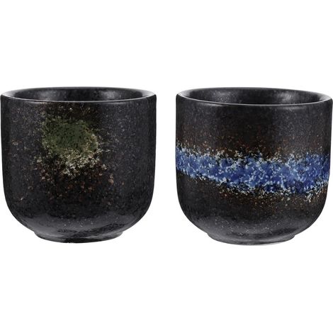 Japanische Keramiktassen 2 Stück 200ml Creative Trinkbecher mit Cartoon Muster Geeignet for (1/5)