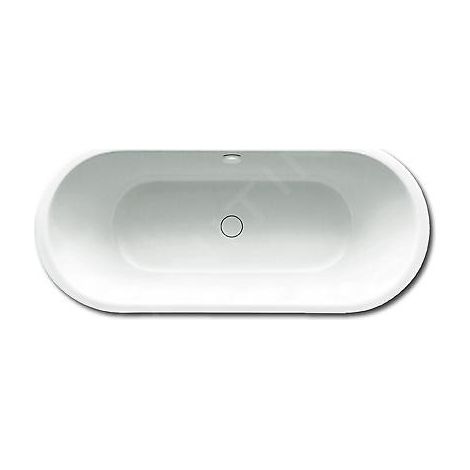 Baignoire ovale Centro Duo 170 x 75 cm, entièrement antidérapante, effet perle blanche (1/2)
