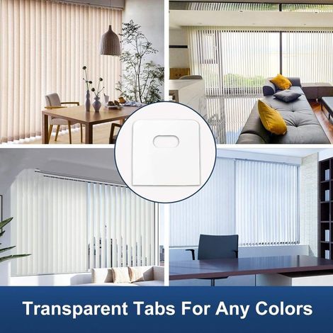 Kit de réparation pour stores verticaux (30 kits/60 pièces) - Pièces de rechange en PVC transparent (1/4)