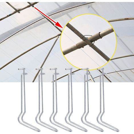 Lot de 30 pinces à ressort de support pour plantes, en acier inoxydable, pour serres et jardins (diamètre 16 mm). (1/5)