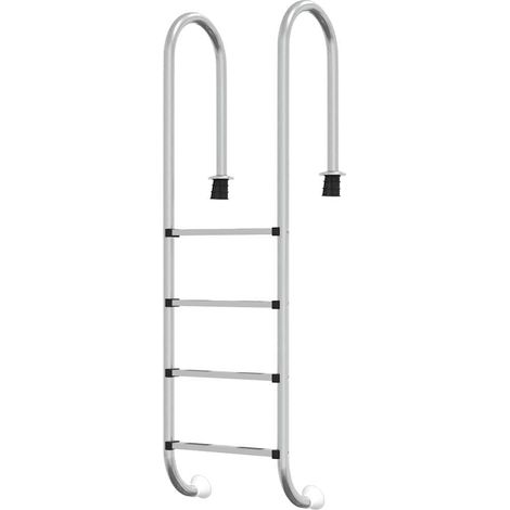 vidaXL Escalera para piscina acero inoxidable 304 54x38x184,5 cm (1/2)