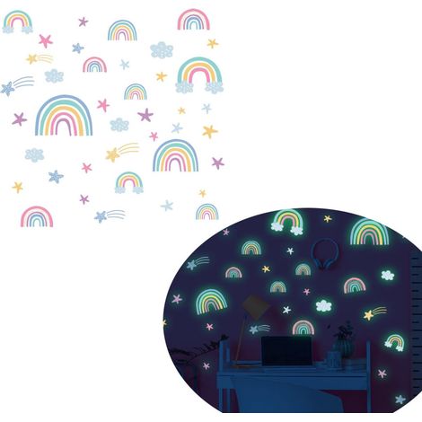 Stickers muraux phosphorescents auto adhésifs décoration pour salon et chambre 1 pièce (1/5)